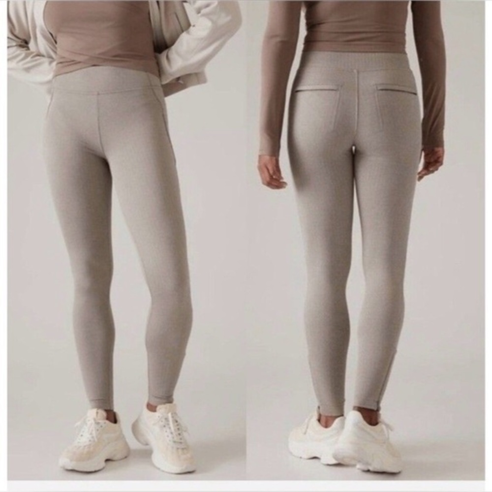 Athleta Delancey Skyline Tight Textured Crème